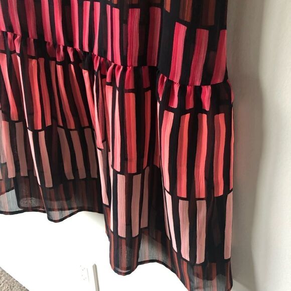 Apt.9 Sleeveless Multicolor Sheer Ruffle Dress/Swimsuit Coverup Size Medium - Picture 8 of 10